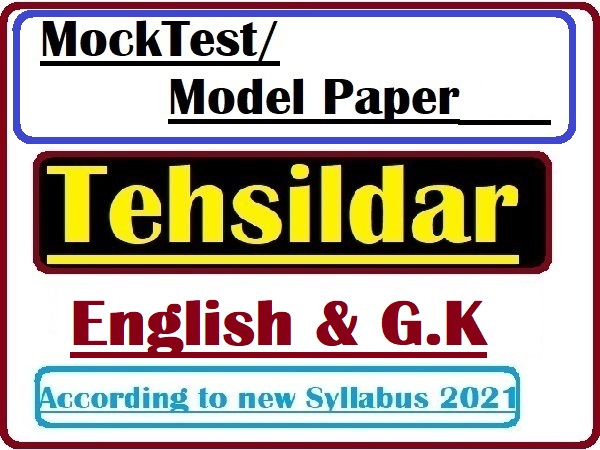 Tehsildar Mock Tests Model Papers