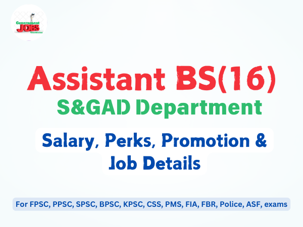 Assistant S&GAD Salary, Promotion job details