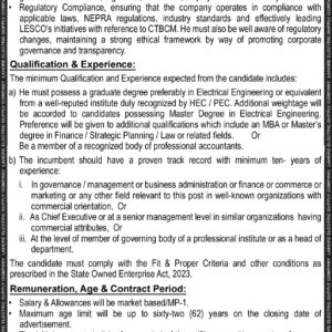 Lahore Electric Supply Company LESCO Jobs 2024