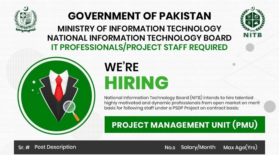 National IT Board Jobs NITB Jobs