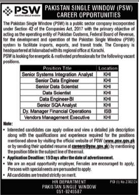 PSW Jobs 2024