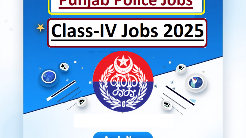 Punjab Police Jobs 2025 class-iv jobs